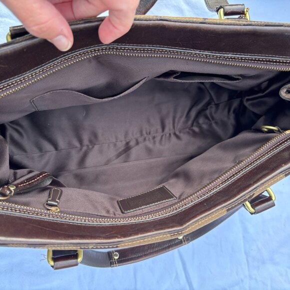 Coach Brown Hamton Signature Shoulder Bag # 11072 - Picture 11 of 14